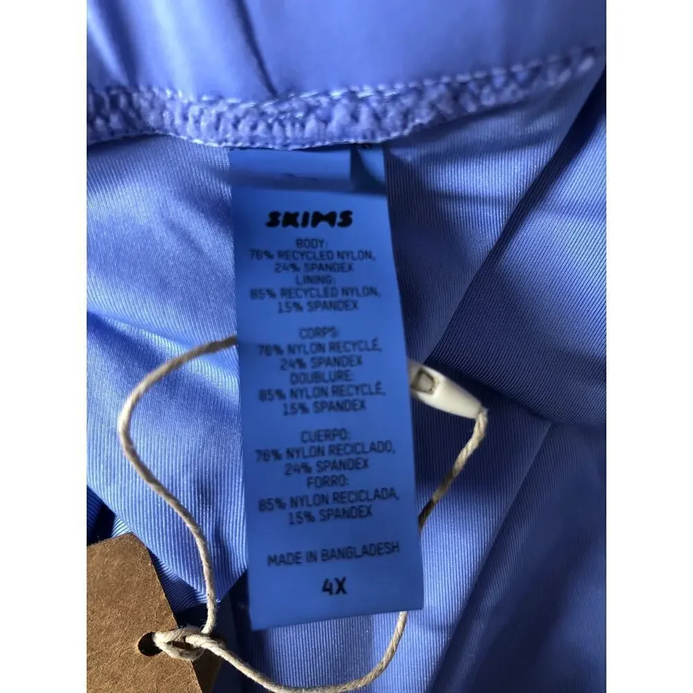 SKIMS Signature Swim Mid Waist Shorts Periwinkle Purple NWT Size 4X